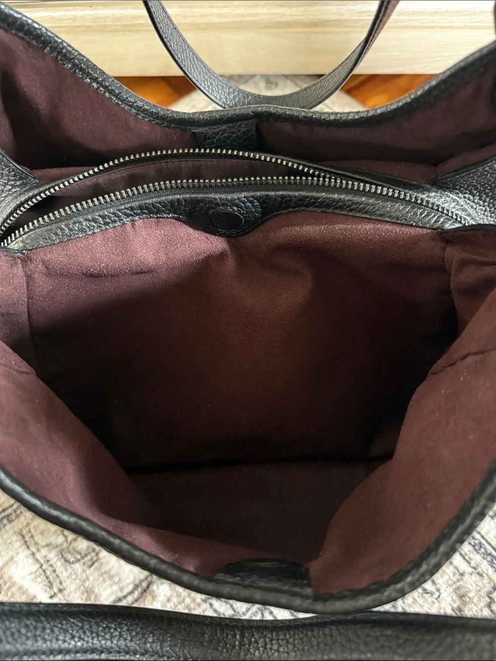 Coach Lori Shoulder Bag Black Pebbled Leather Hobo Purse - Picture 5 of 5